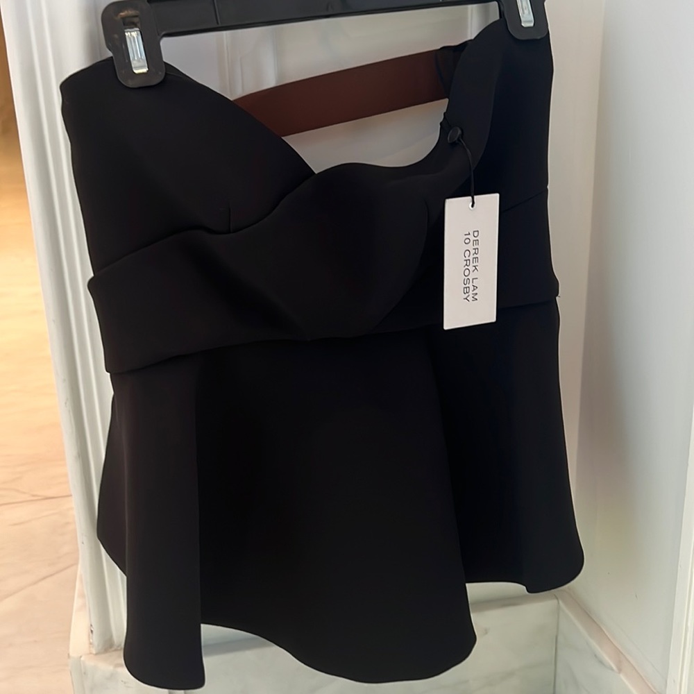 Derek Lam strapless top with gold back . NWT